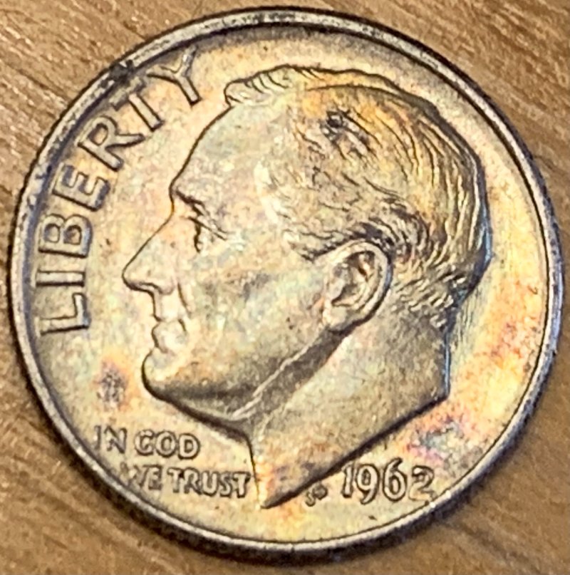 1962-P-90%-Silver-Roosevelt-Dime-Found-From-Coinstar-Reject-Bin!